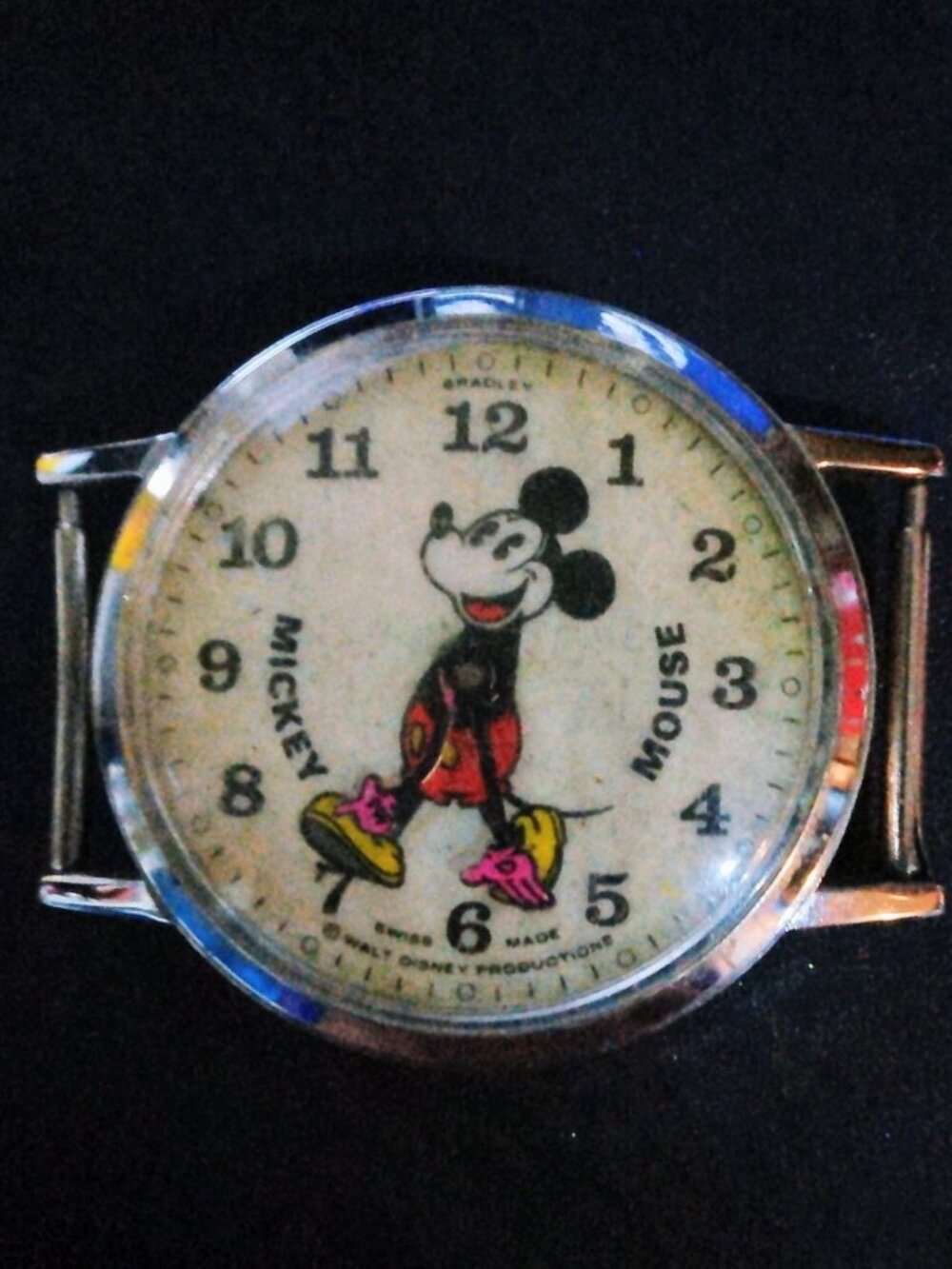 Vintage Bradley Mickey Mouse Watch Face – Swiss Made – 1970s